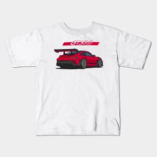 Rear car 911 gt3 rs red Kids T-Shirt